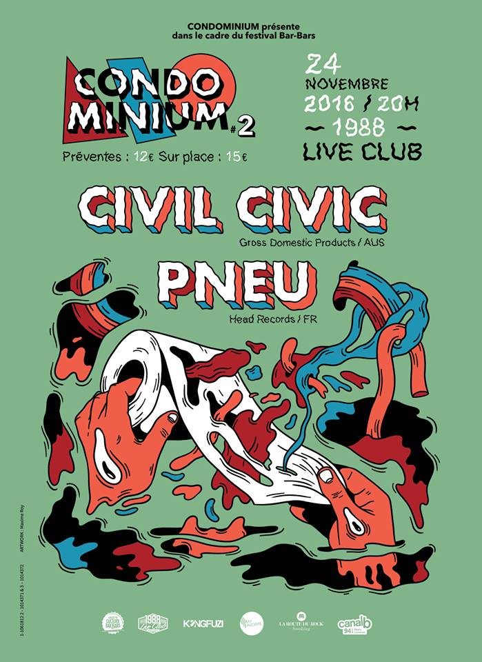 CONDOMINIUM #2 w/ Civil Civic et Pneu au 1988 Live Club le 24 novembre