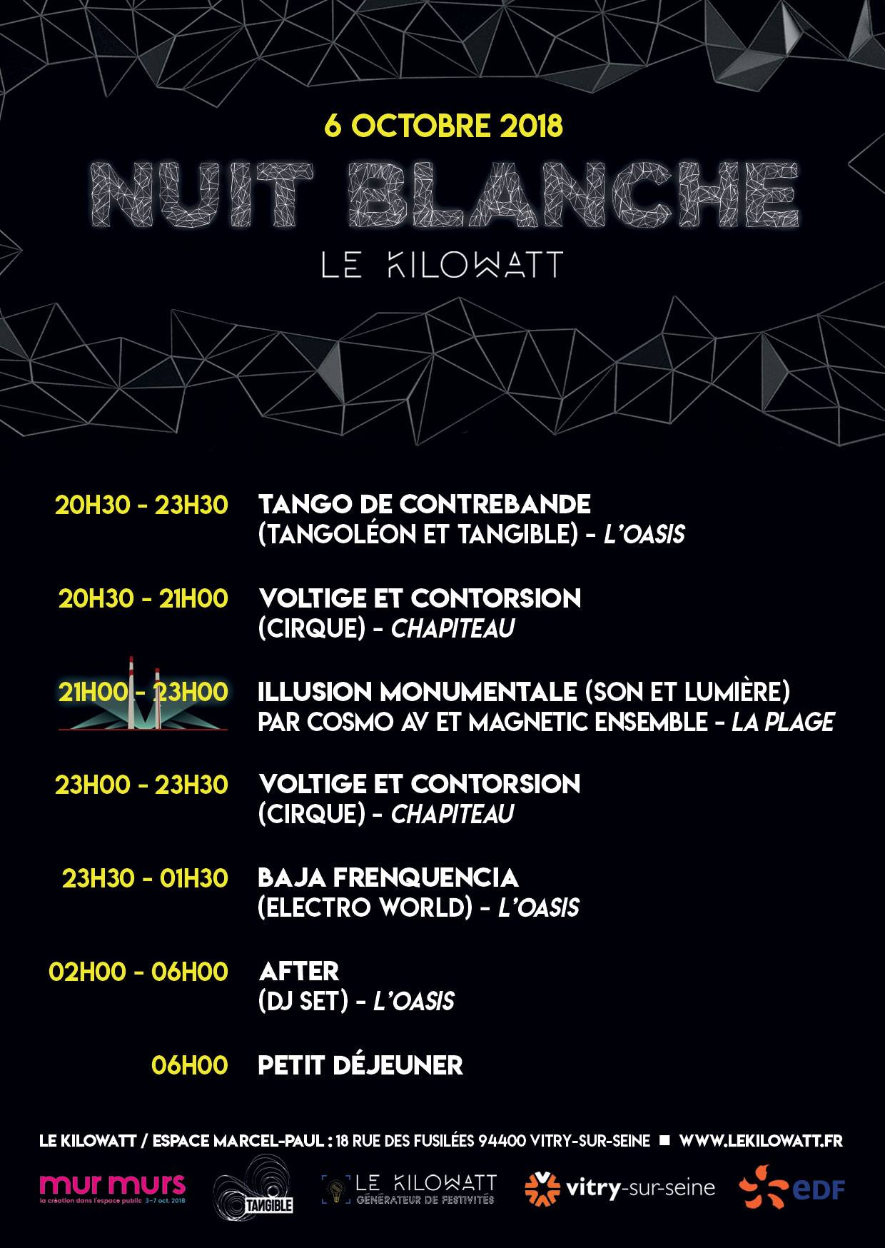 On y sera : Nuit Blanche 2018 au Kilowatt (Vitry)